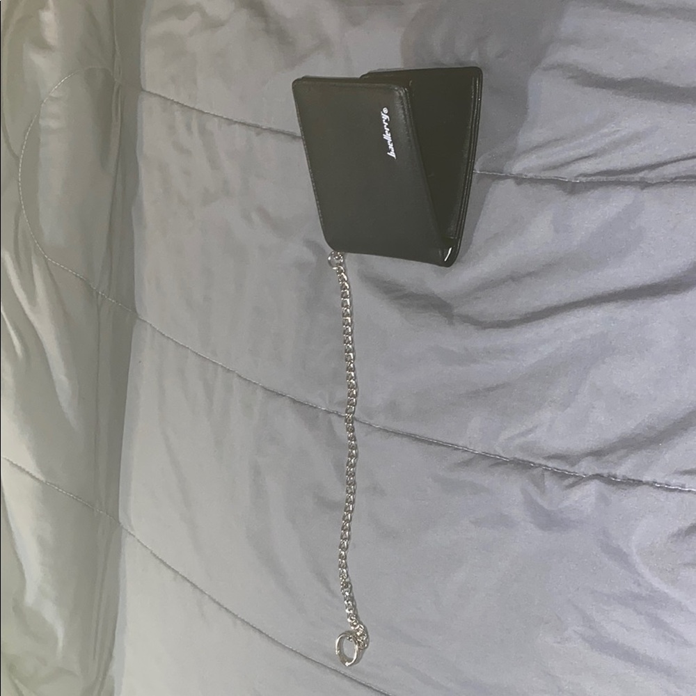 Black Wallet with Chain